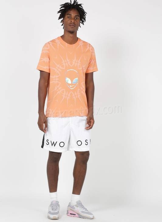 NIKE-M NSW SWOOSH SHORT WVN - Short de sport brodé Blanc Soldes - -4