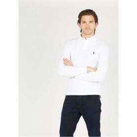 POLO RALPH LAUREN-Polo slim-fit en coton Blanc Soldes